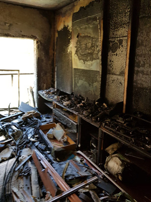 Casa tras el incendio 2